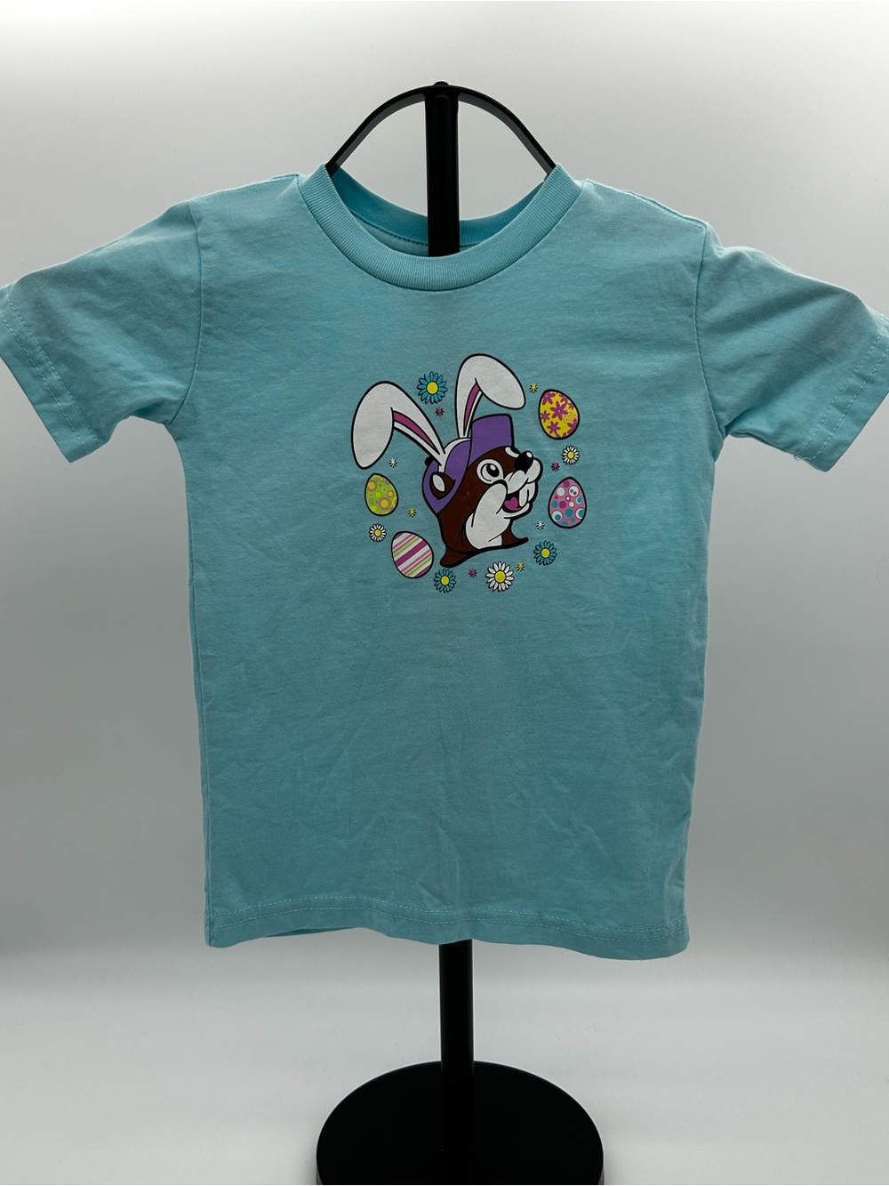 Kids Short-Sleeve Aqua Bunny Graphic Tee by BUC-EE’S Size 2T